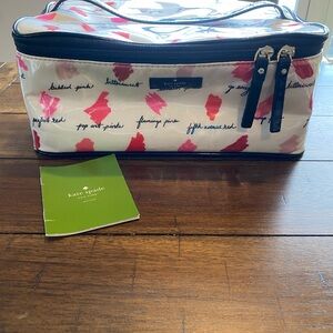 Kate Spade VGUC Large Colin Lipstick Swatch Cosmetic Bag